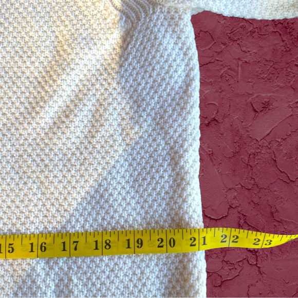 SOLD on Depop - Talbots Wool Crew Sweater Ribbon Bow Bell Sleeve Ivory White XL - Picture 12 of 15